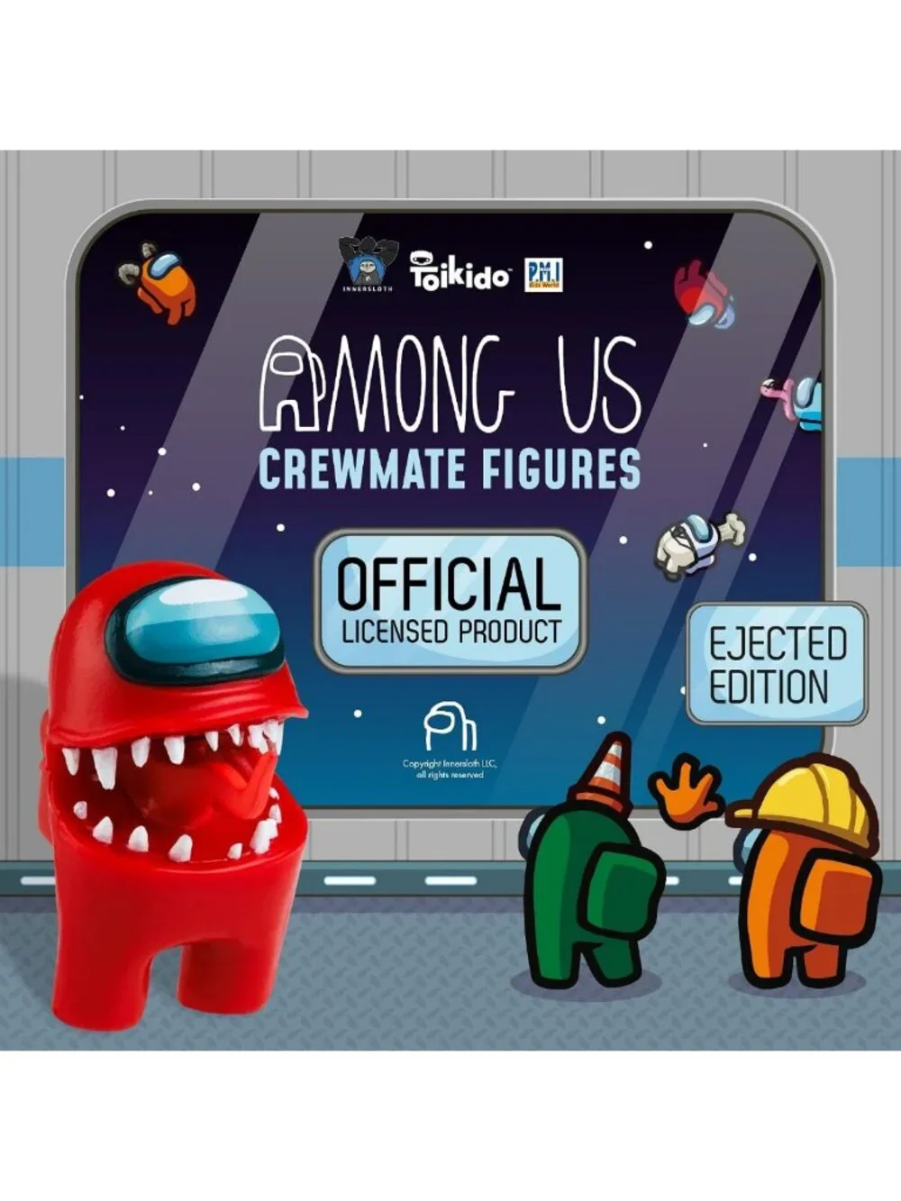 Collectible Action Figures Pack of 8 - Among Us Crewmates & Imposter Toys